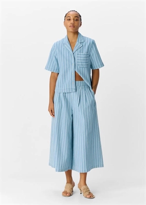 Elsie denim ss skjorte Light Blue/White Object 